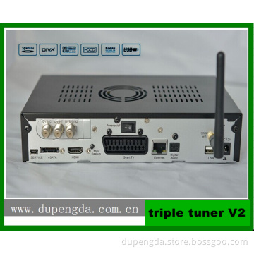 2014 Latest Triple Tuner Sunray Sr4 V2 with WiFi Digital Satellite Receiver
